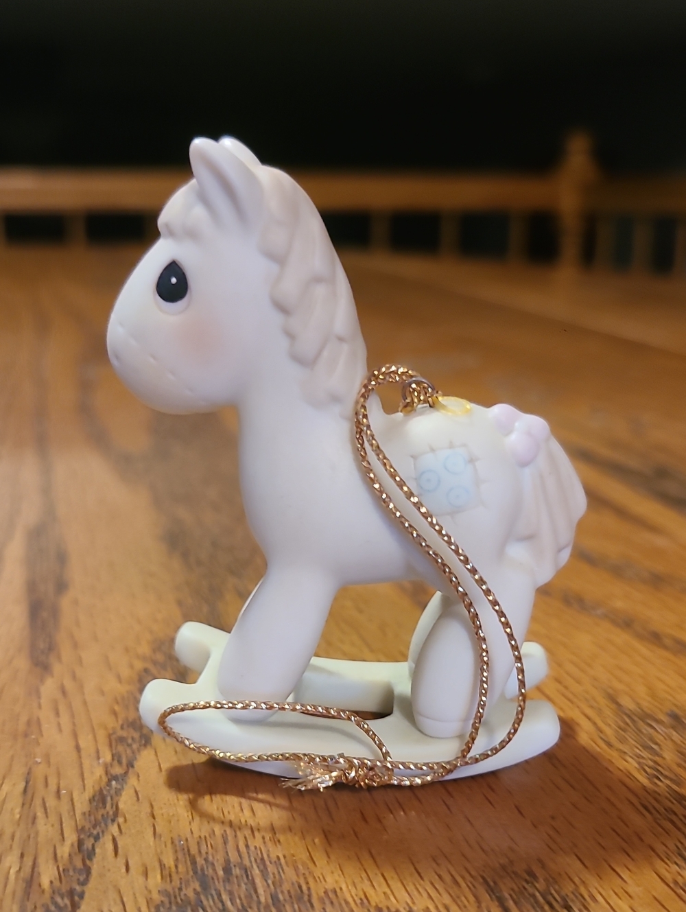 Precious Moments Rocking Horse Porcelain Holiday Ornament